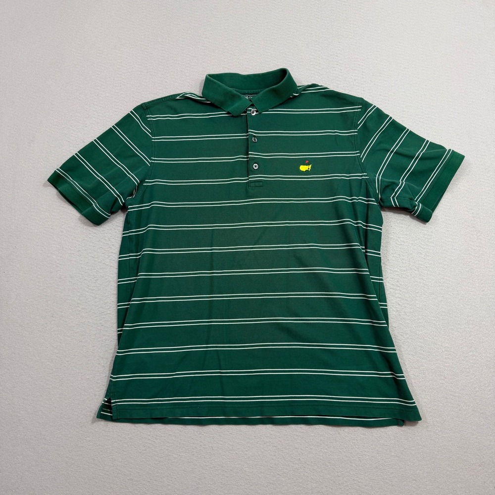 Masters Collection Polo XL Green Striped Pima Cotton Masters Tournament Golf